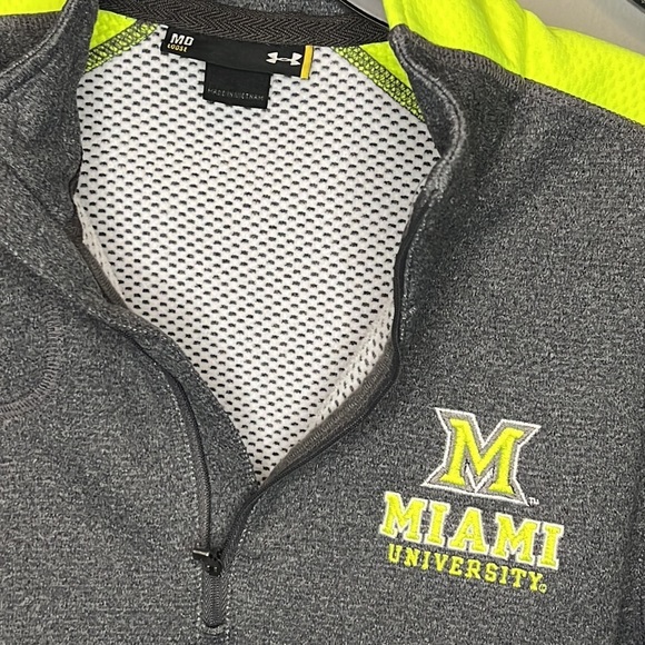 Under Armour Miami of Ohio 1/4 Zip UA Loose Pullover Sweatshirt MD - Picture 2 of 6